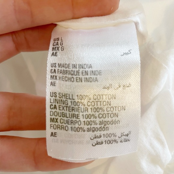 On 34th 100% Cotton White Bubbly Balloon Mini Skirt Large Stretch Waist Short - Picture 4 of 8